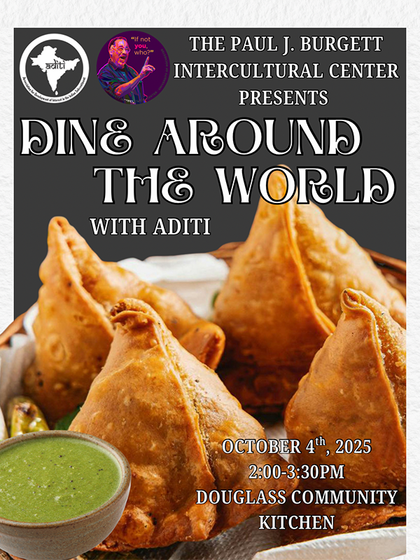 Example event flyer containing the example event information along with colorful images.