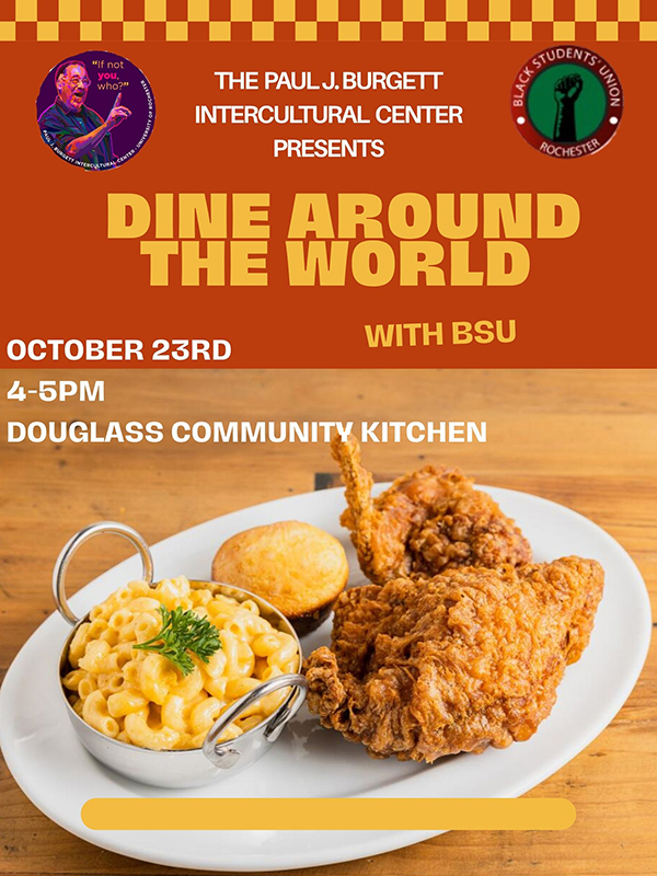 Example event flyer containing the example event information along with colorful images.