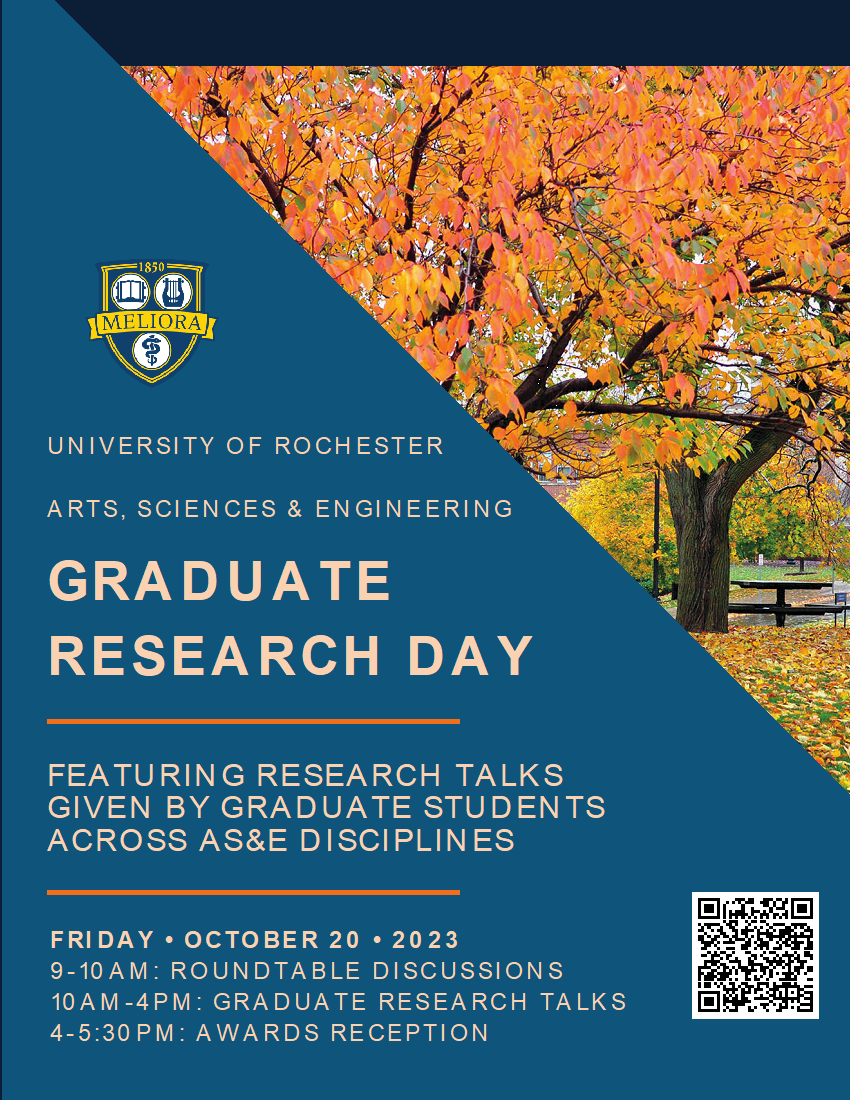 Poster for Graduate Research Day, content repeated on webpage.