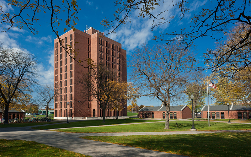 Photo of a residence hall building in the Southside Living Area