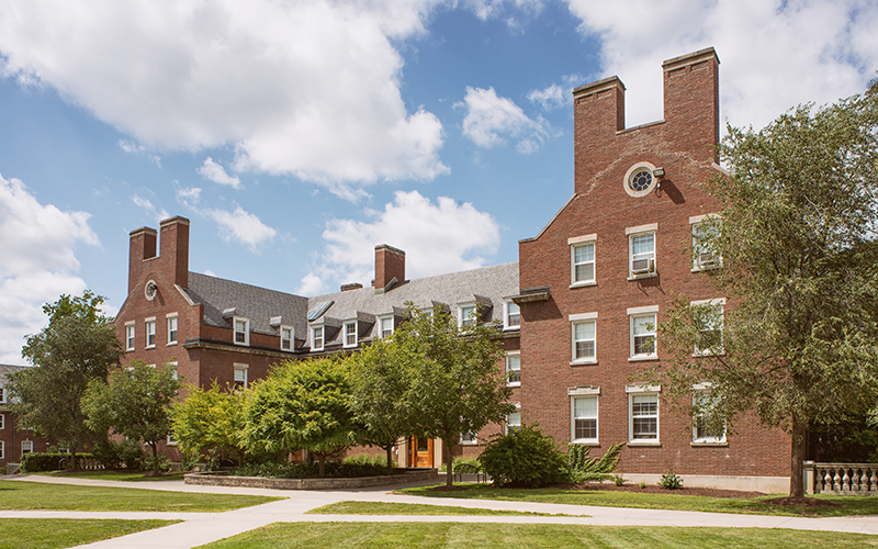 Photo of Burton Hall on the Residential Quad on River Campus