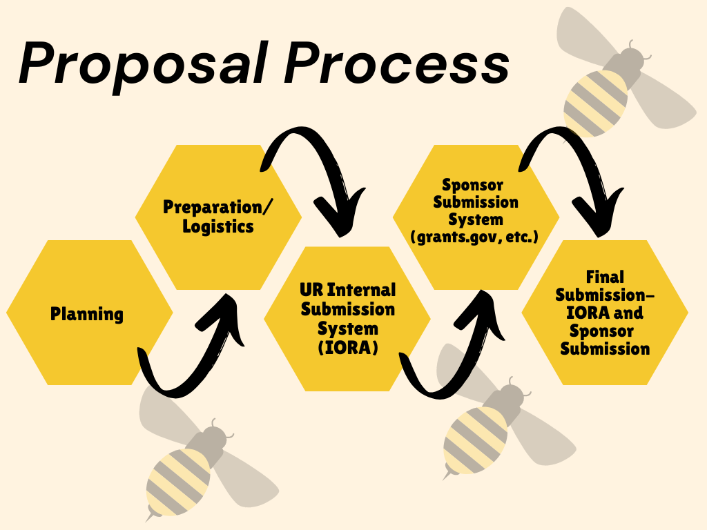 Graphic of the proposal process, outlined on the page.