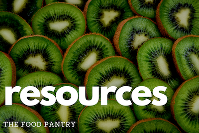 Resources on fruit background