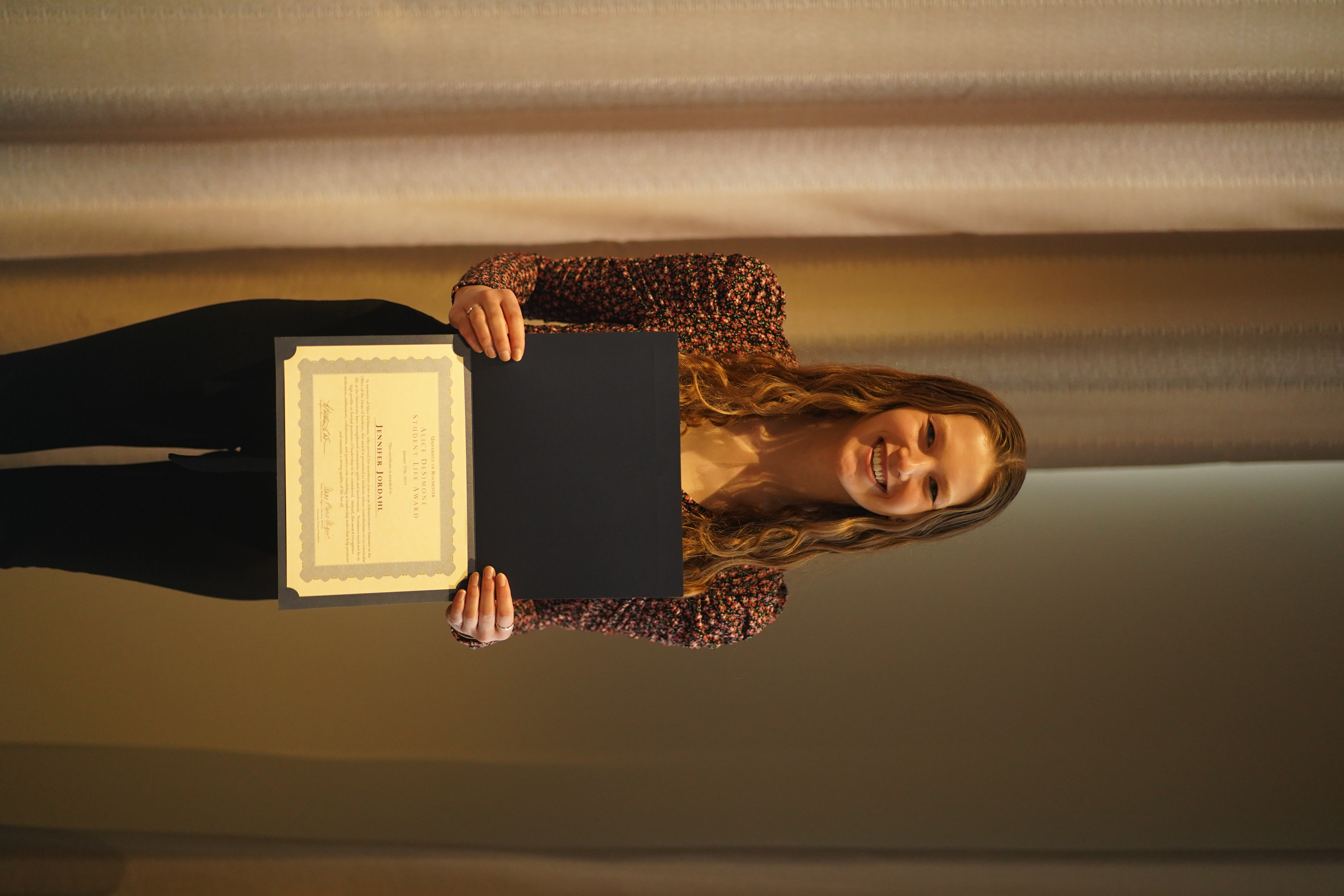 Jennifer Jordahl accepting award