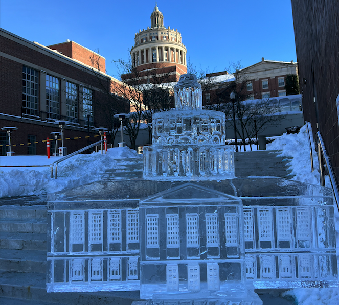 Ice sculpture of Wilson Commons