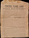 historical flyer on Fugitive Slave Law