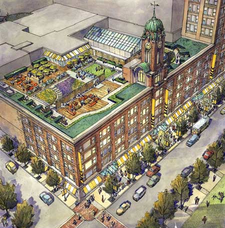 renderings of the redeveloped Sibley Building