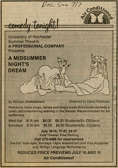Midsummer's Night program ad 