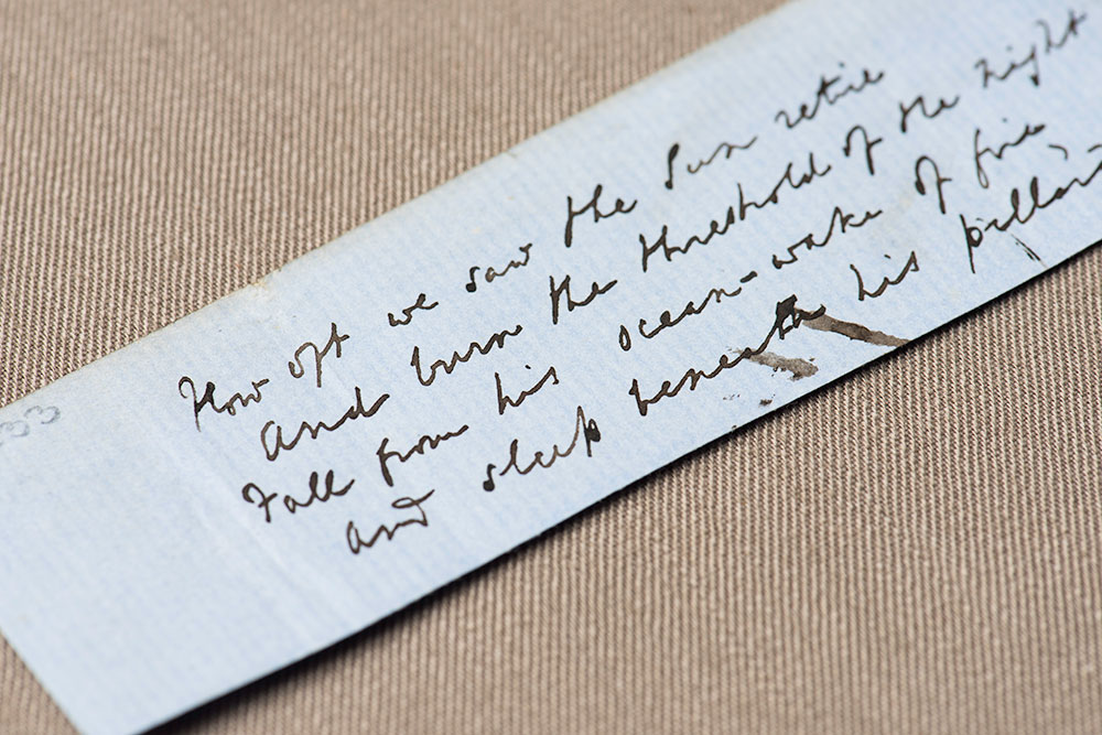 handwriting from Tennyson