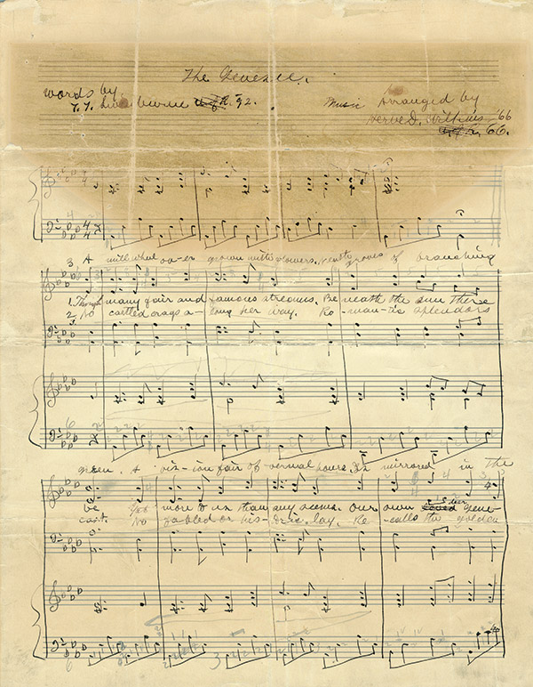 archival image of "The Genesee" musical score