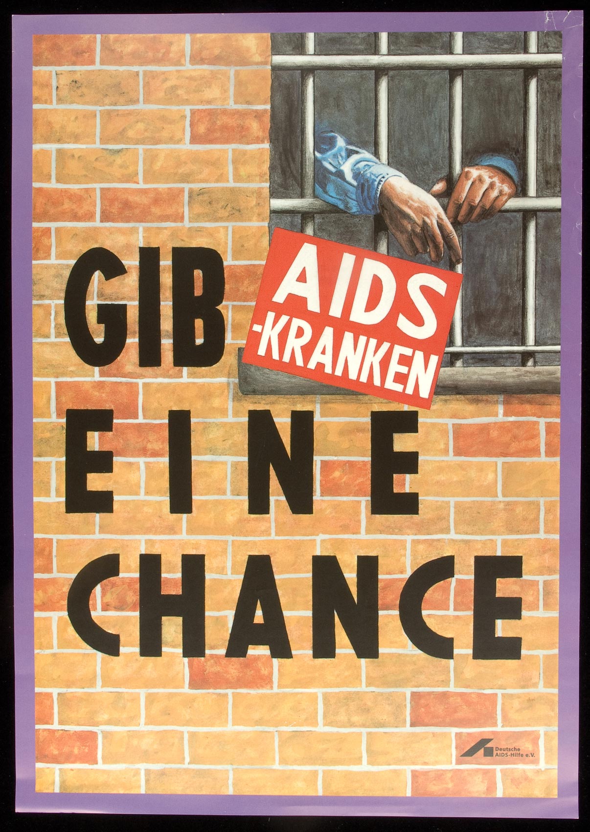 German AIDS poster shows man behind prison bars