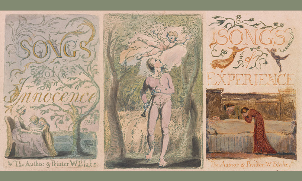 three covers of Blake works: Songs of Innocence and Songs of Experience.