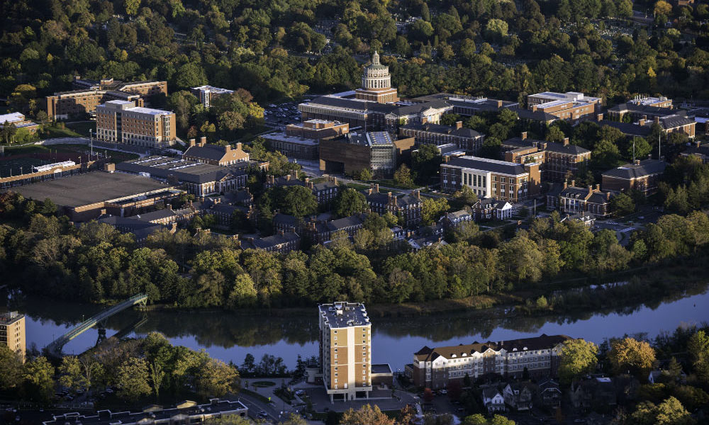 aerial view of University of Rochester.