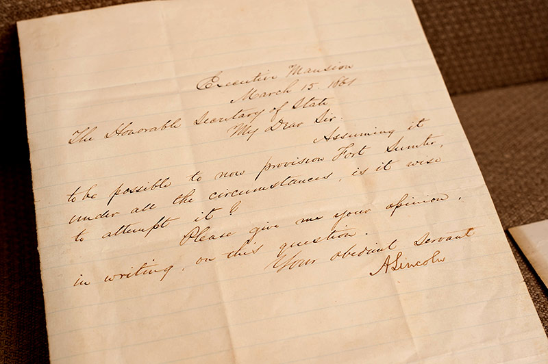 handwritten letter with the signature A LINCOLN