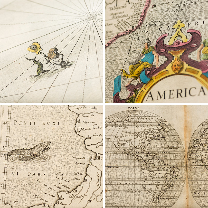 four thumbnail images from four different atlases