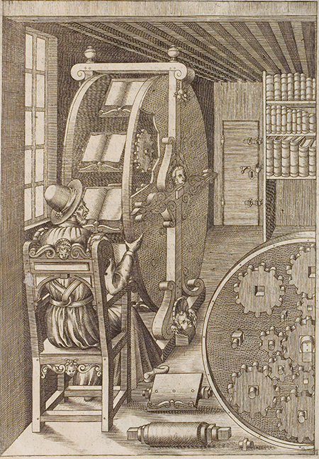 illustration of medieval book wheel.