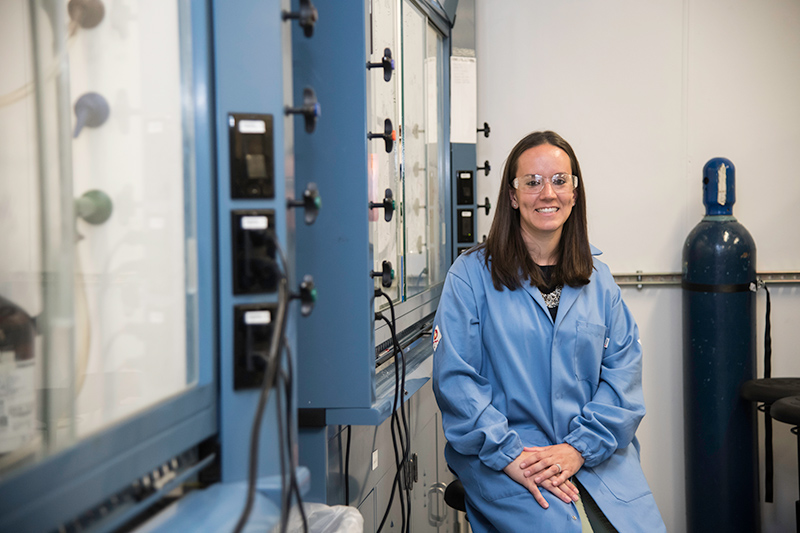 Ellen Matson poses in her lab.