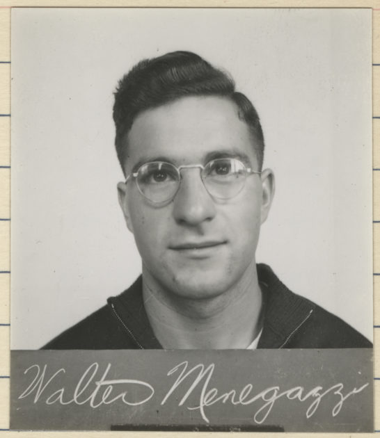 archival photo of Walter Menegazzi
