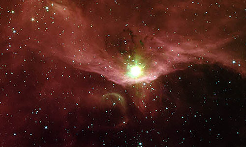 image of a dust cloud taken by an infrared telescope