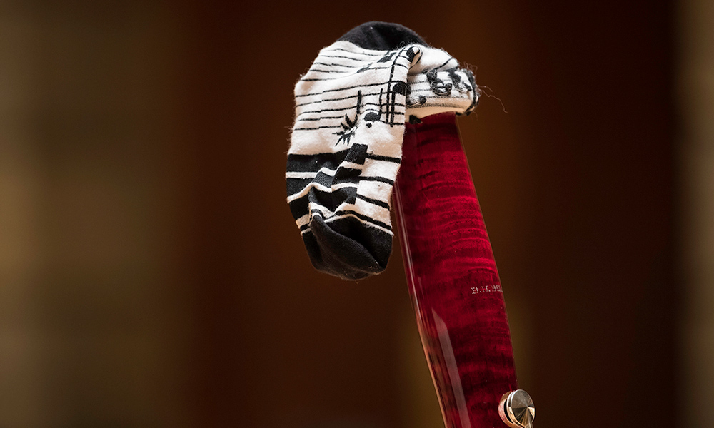 sock covering spout of bassoon