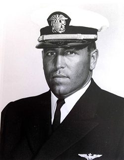 yearbook photo of Gary Hopps in uniform.