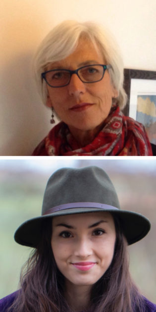 Stacked photos of Aneesa Abbas Higgins (top) and Elisa Shua Dusapin (bottom).