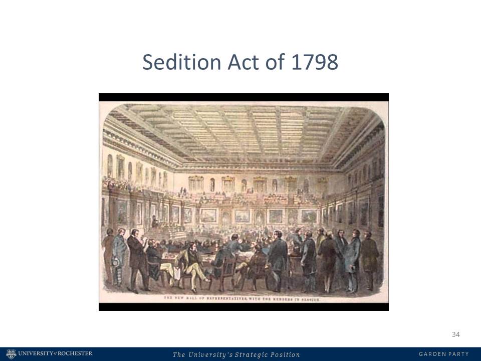 painting of men in 19th century clothing, arguing in a large hall