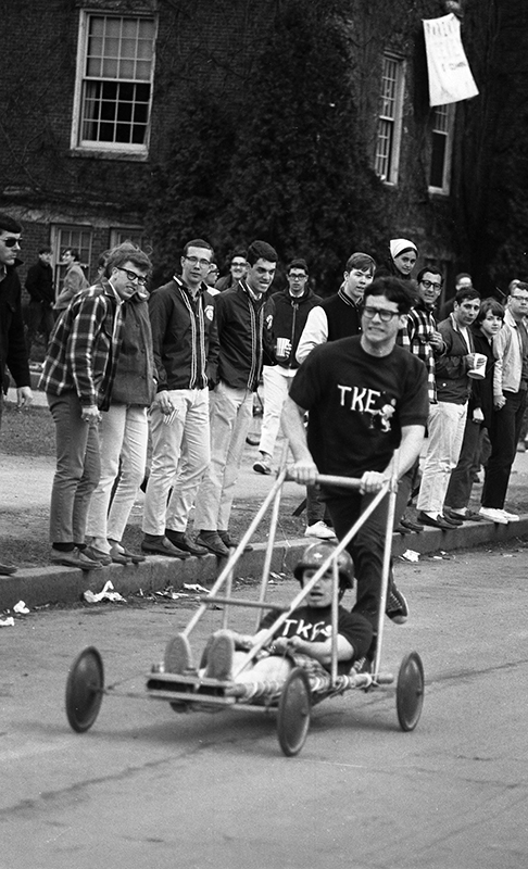 1960s students holding a racing event