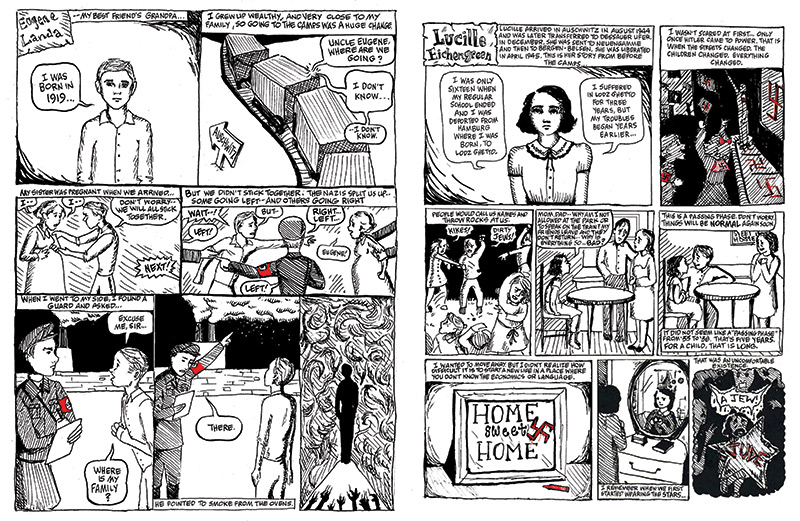panels from Daniela Shapiro's graphic novel