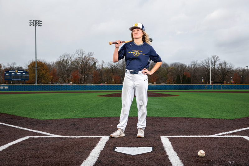 University of Rochester women's baseball player Beth Greenwood