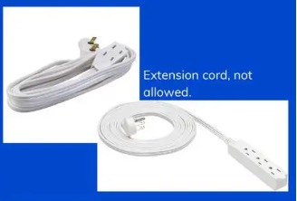Extension cords.