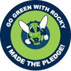 "Go Green" pledge button