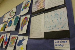 Rubbings of historical markers made by 2nd graders.
